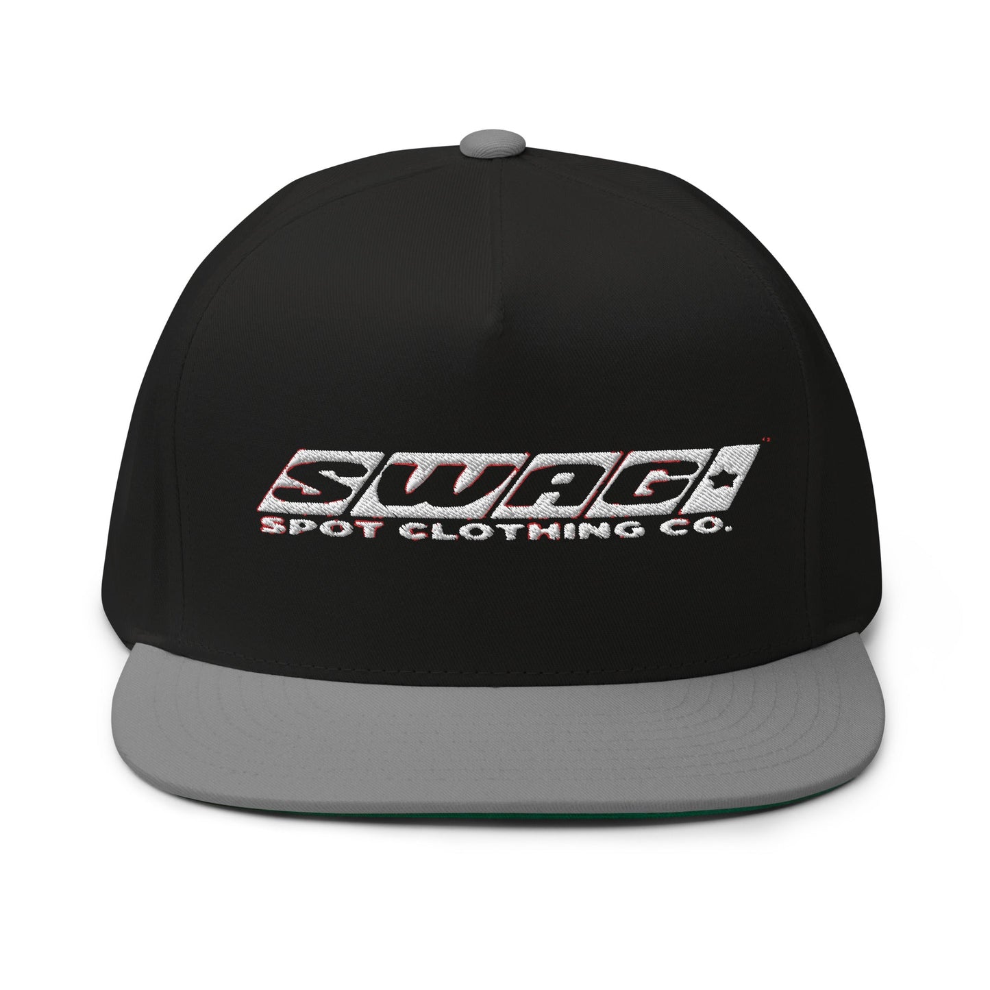 Swag Spot Classic Logo White Embroidered Snapback Cap
