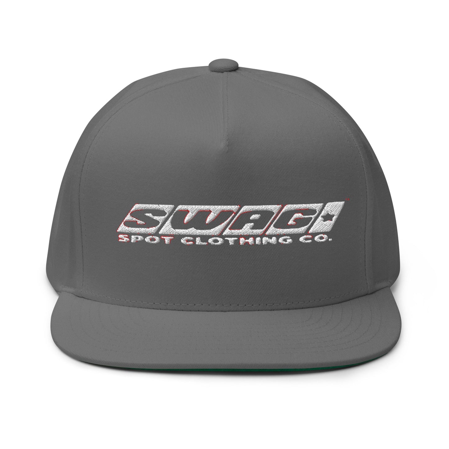Swag Spot Classic Logo White Embroidered Snapback Cap