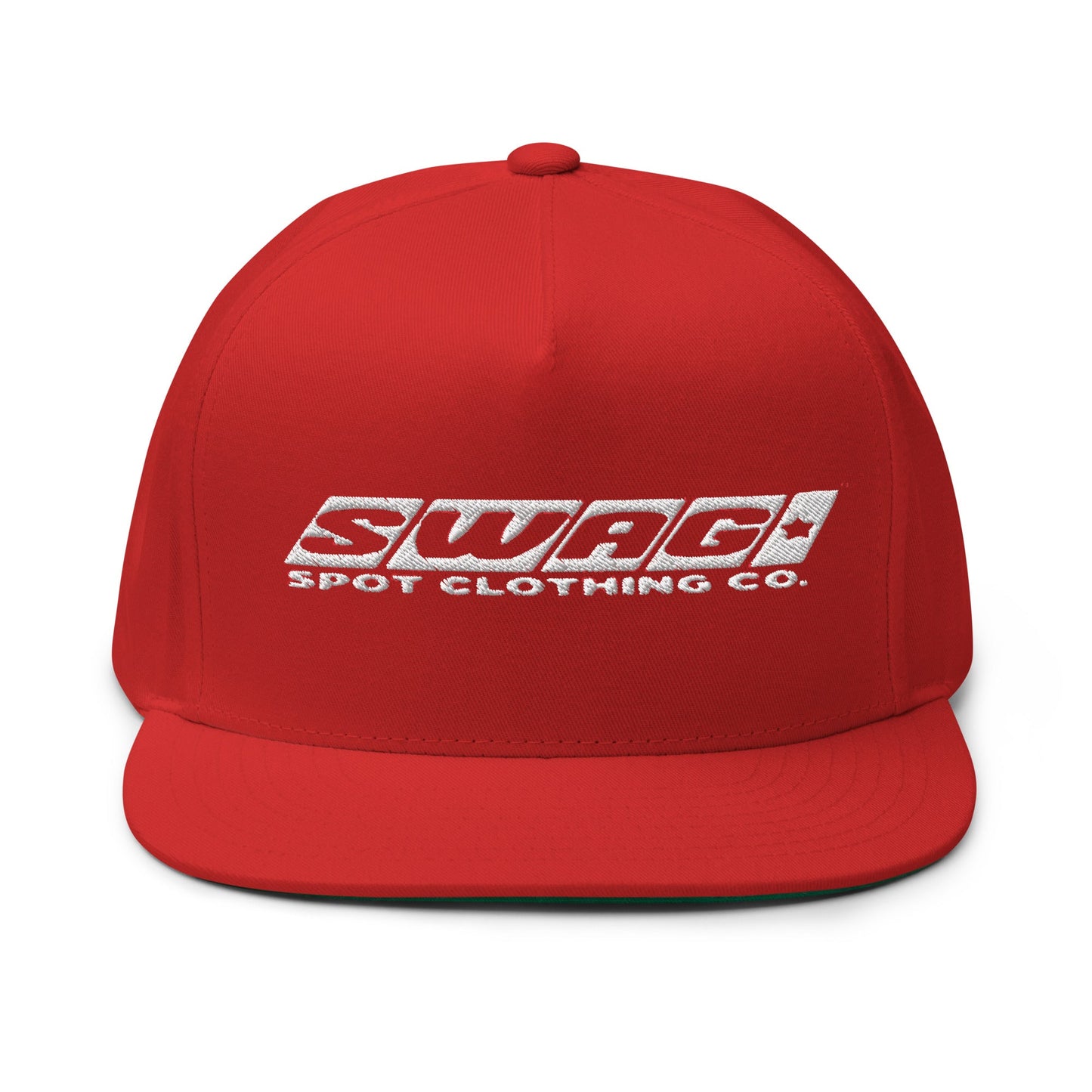 Swag Spot Classic Logo White Embroidered Snapback Cap