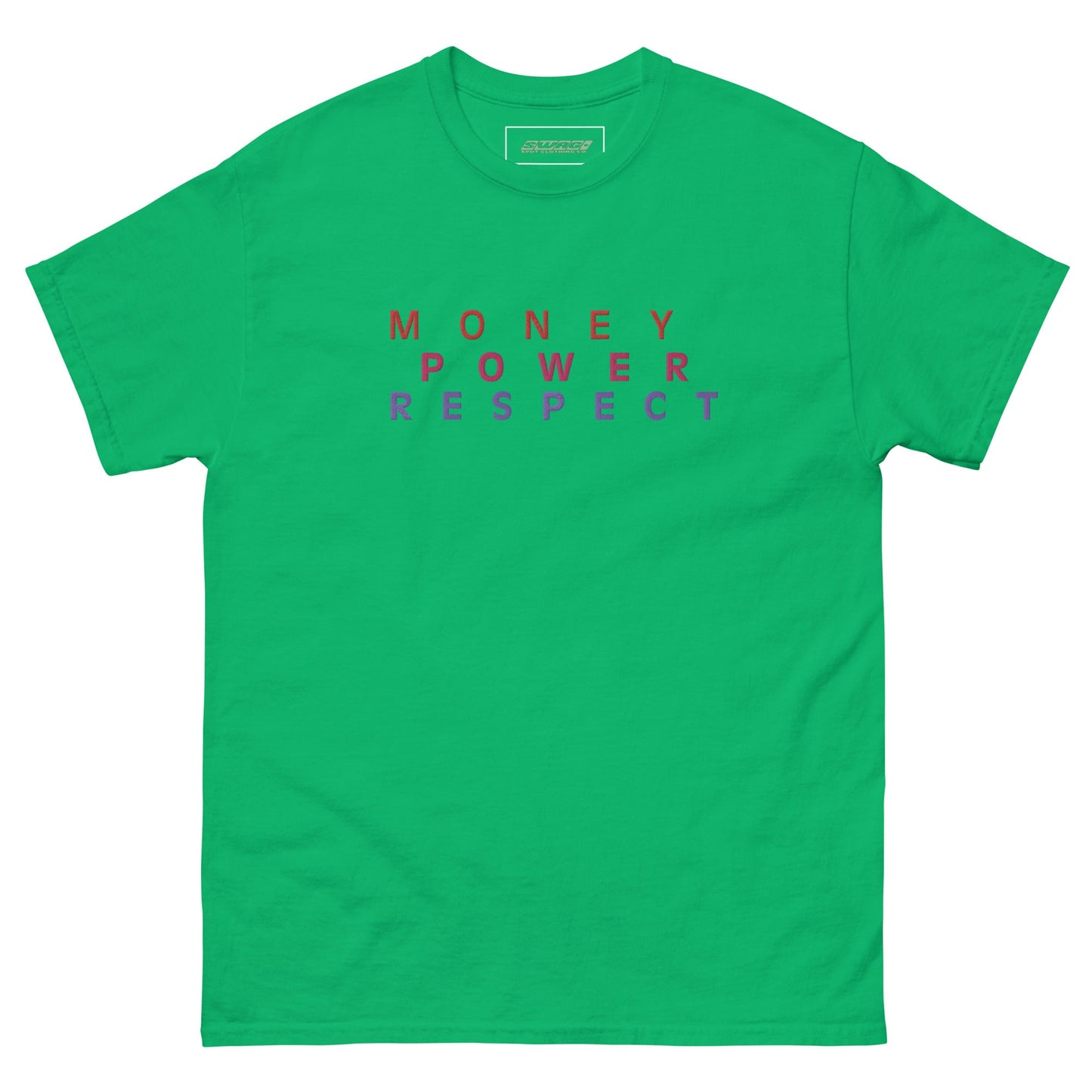 Money Power Respect Embroidered Men's T-shirt