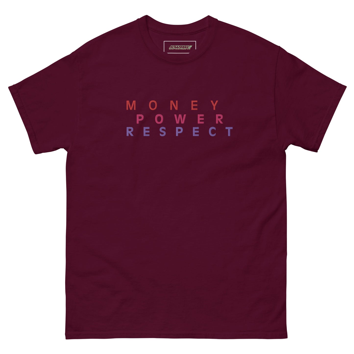 Money Power Respect Embroidered Men's T-shirt