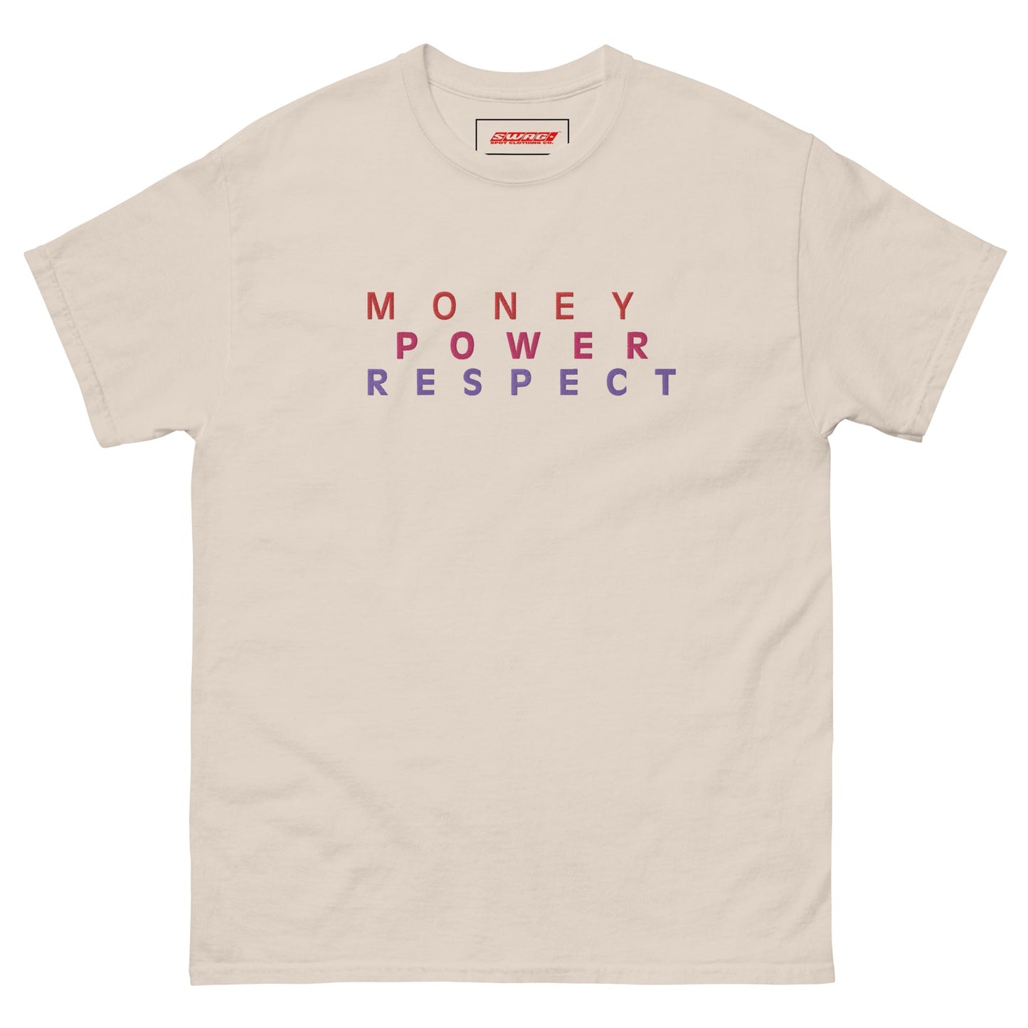 Money Power Respect Embroidered Men's T-shirt