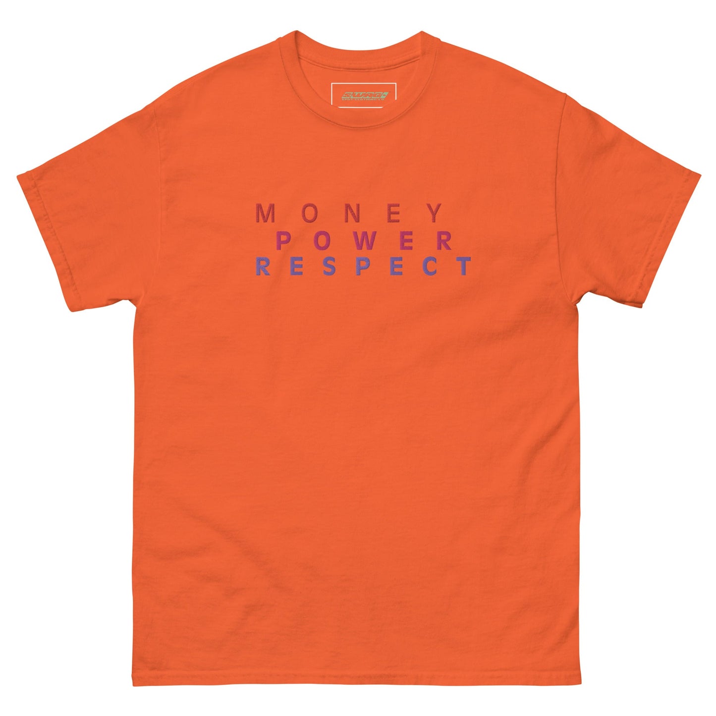 Money Power Respect Embroidered Men's T-shirt