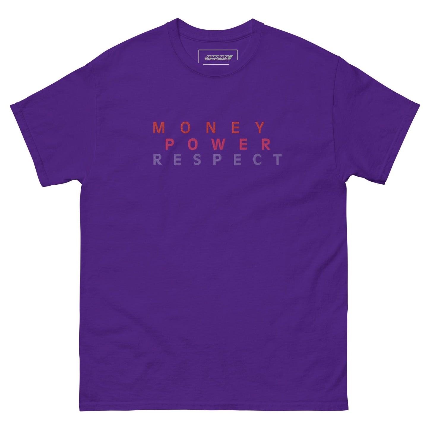Money Power Respect Embroidered Men's T-shirt