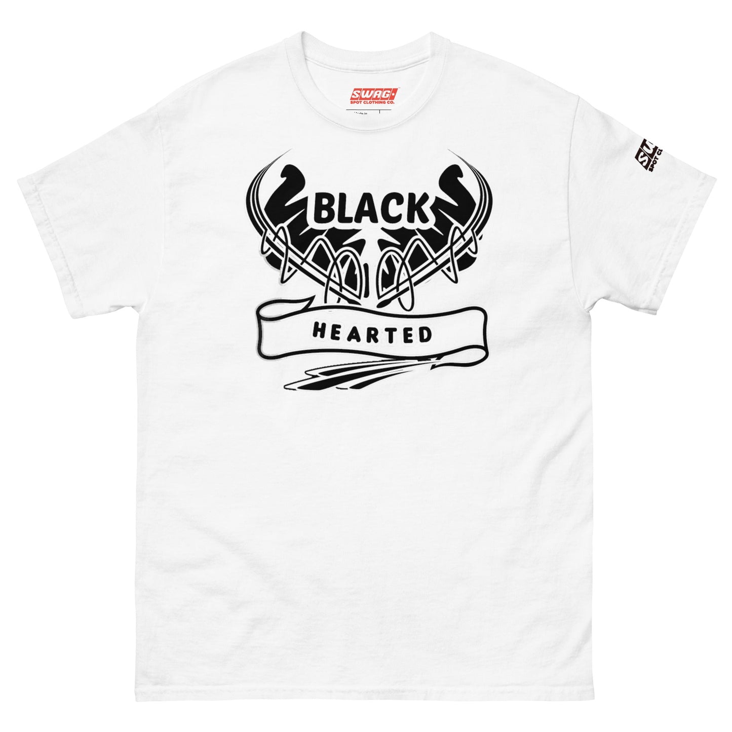 Black Hearted Unisex T-Shirt - Swag Spot Clothing Co