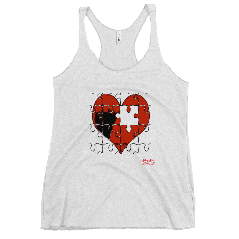Pieces of Me Red Women's Racerback Tank - Swag Spot Clothing Co