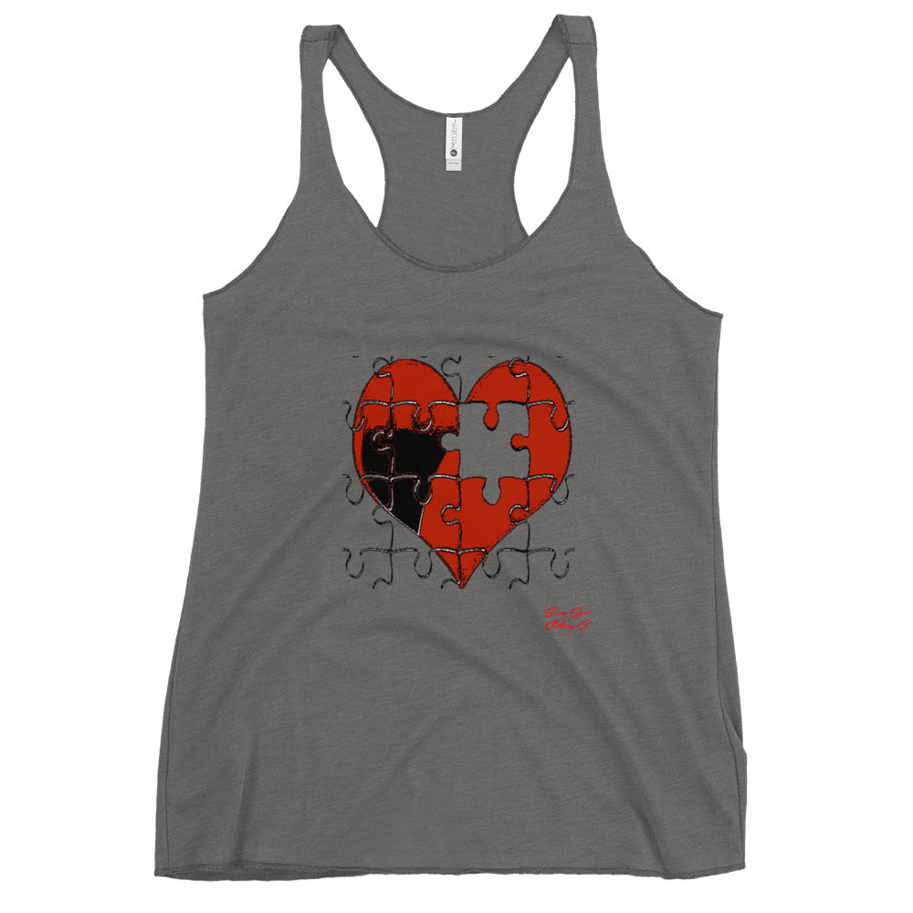 Pieces of Me Red Women's Racerback Tank - Swag Spot Clothing Co