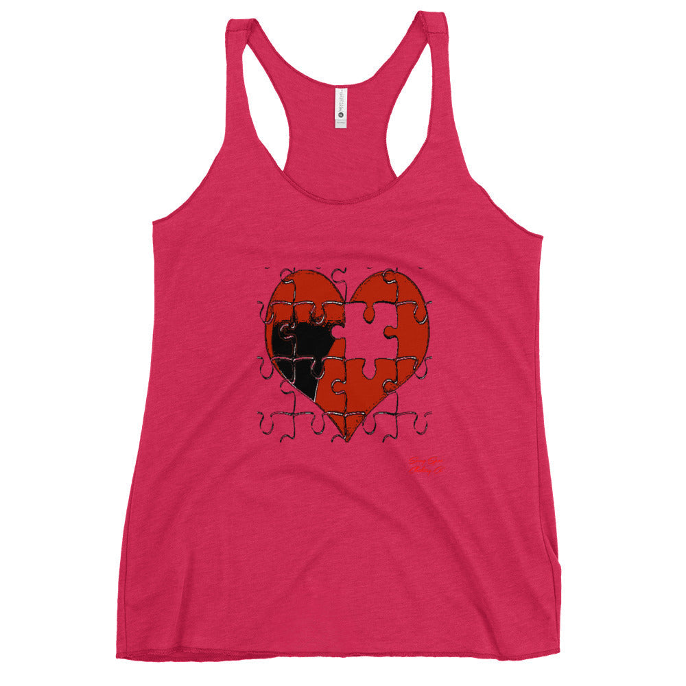 Pieces of Me Red Women's Racerback Tank - Swag Spot Clothing Co