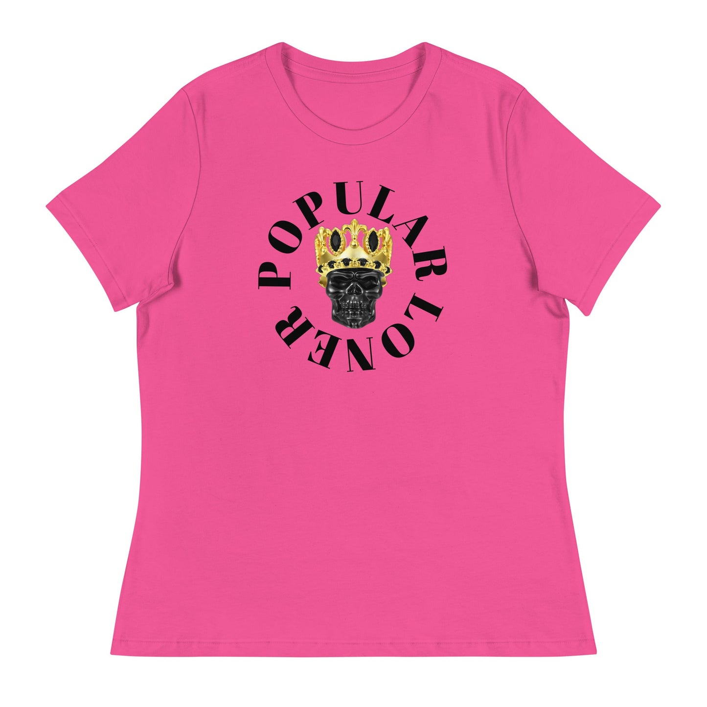 Popular Loner Skull Women's Relaxed T-Shirt - Swag Spot Clothing Co