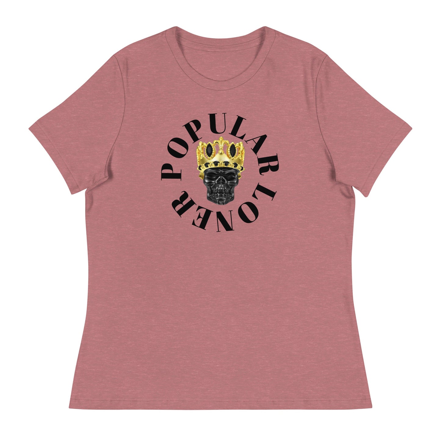 Popular Loner Skull Women's Relaxed T-Shirt - Swag Spot Clothing Co
