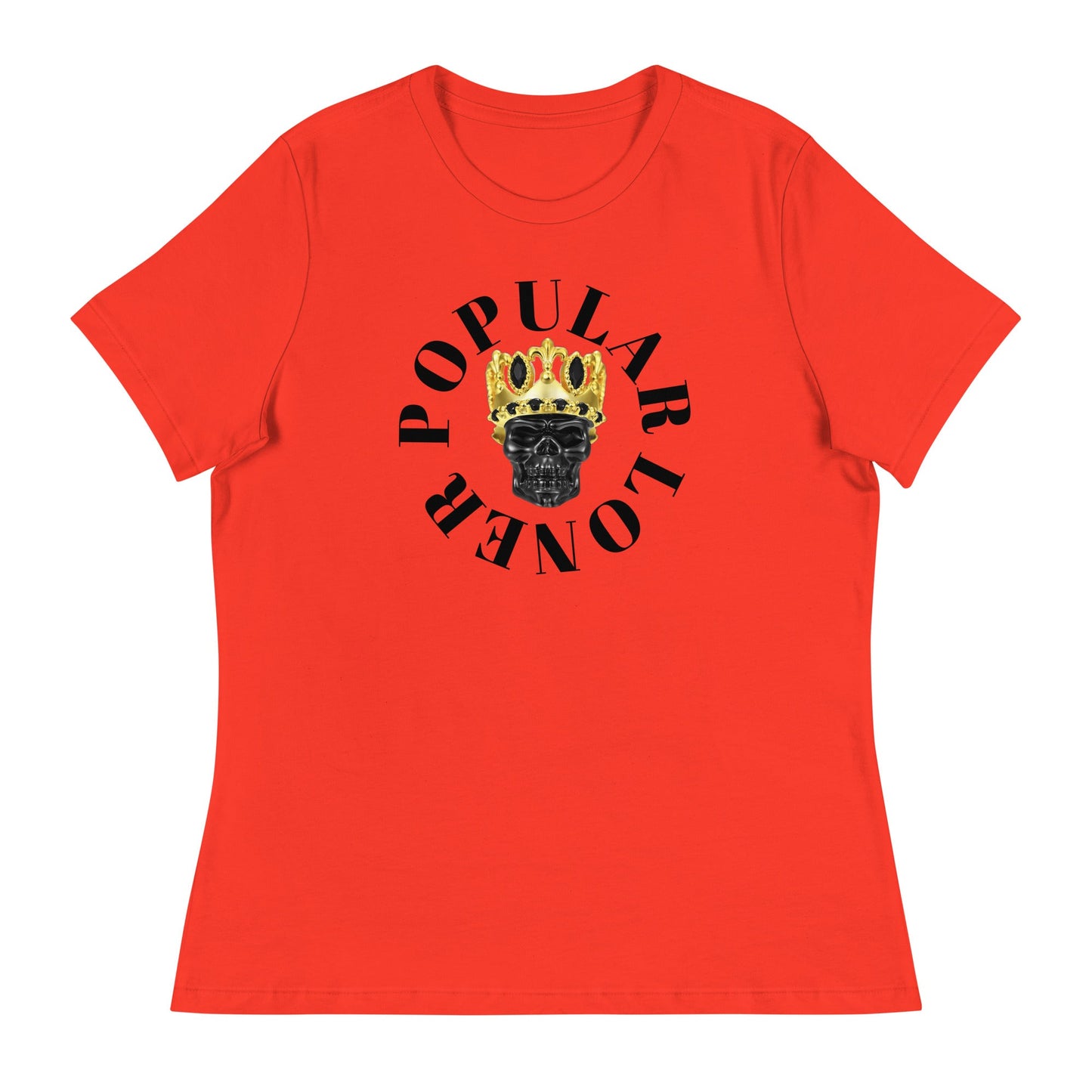 Popular Loner Skull Women's Relaxed T-Shirt - Swag Spot Clothing Co