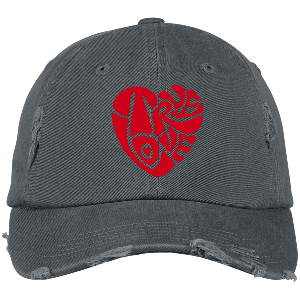 TRUE LOVE by Wisam Embroidered Distressed Dad Cap - Swag Spot Clothing Co