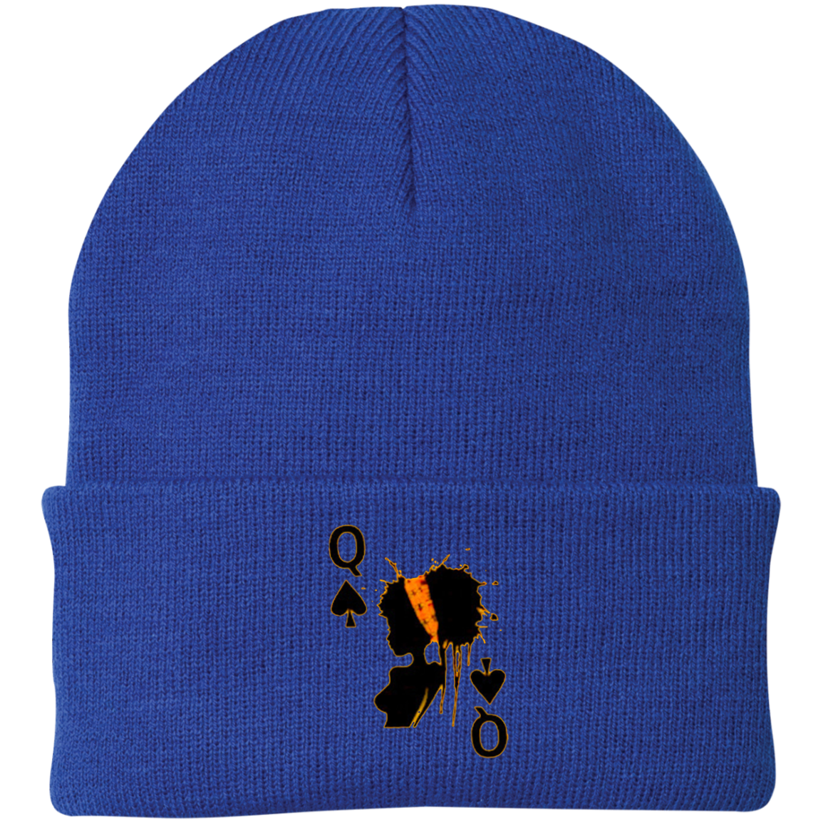Queen of Spades Embroidered Knit Cap - Swag Spot Clothing Co