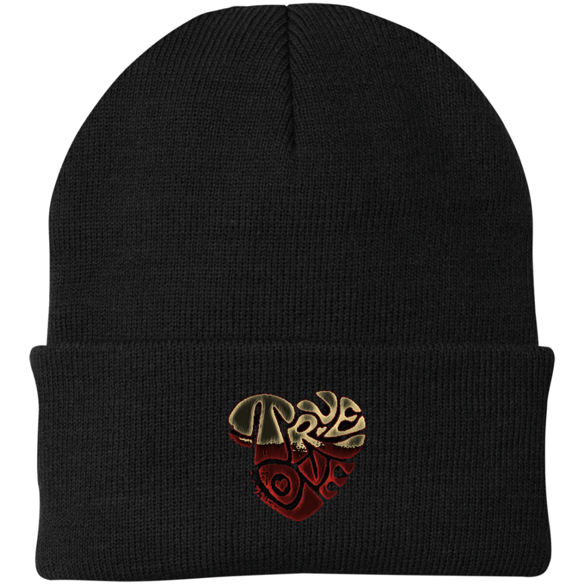 True Love dirty logo by Wisam Embroidered Knit Cap - Swag Spot Clothing Co