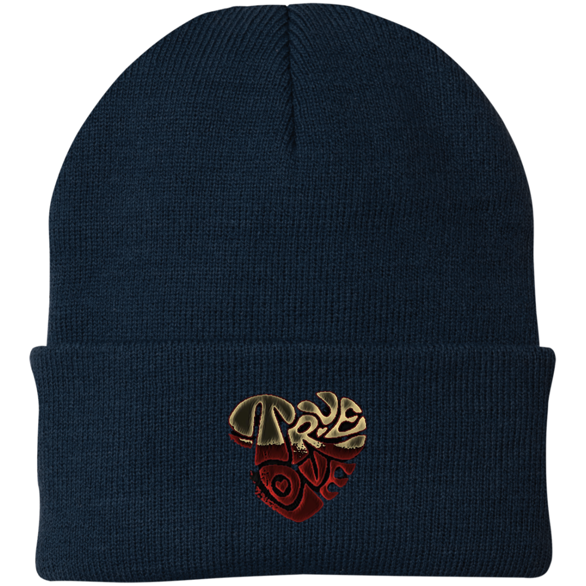 True Love dirty logo by Wisam Embroidered Knit Cap - Swag Spot Clothing Co
