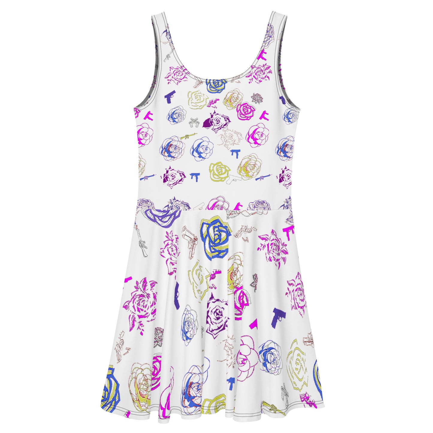 Guns and Roses Women's Skater Dress - Swag Spot Clothing Co
