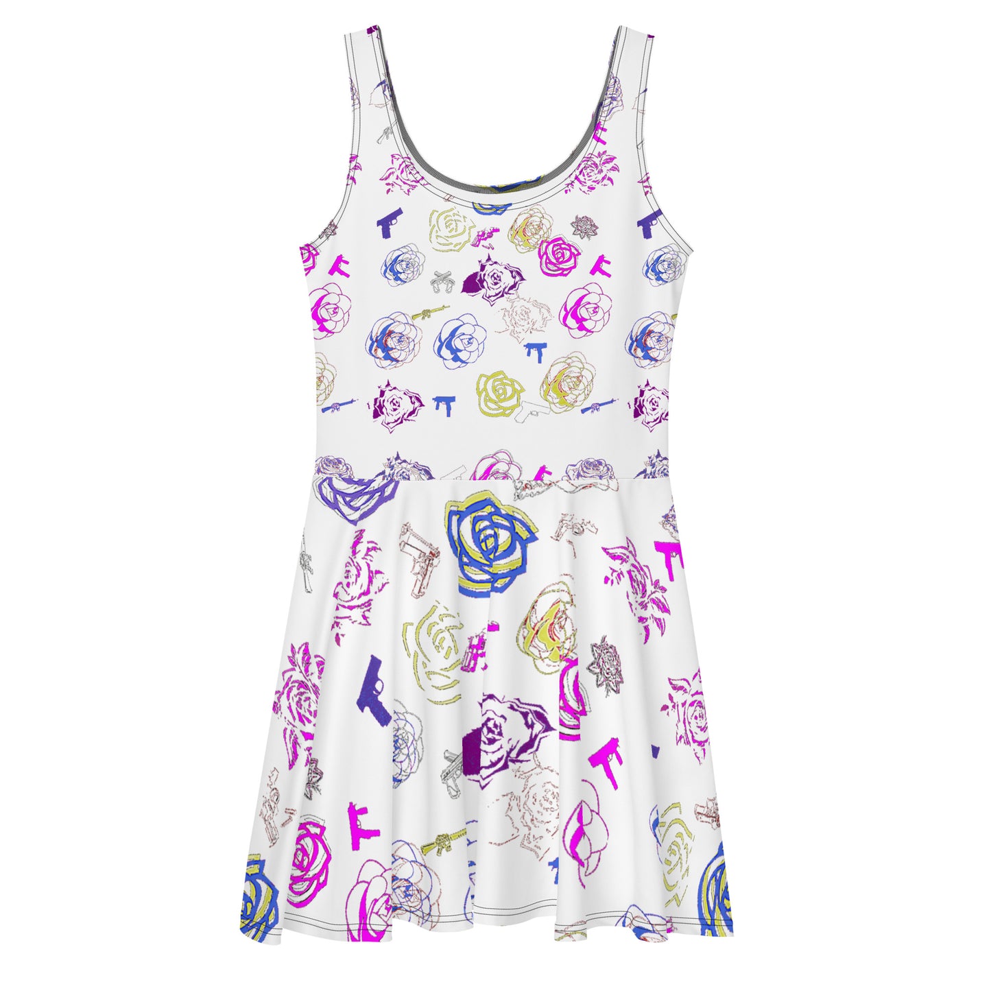 Guns and Roses Women's Skater Dress - Swag Spot Clothing Co