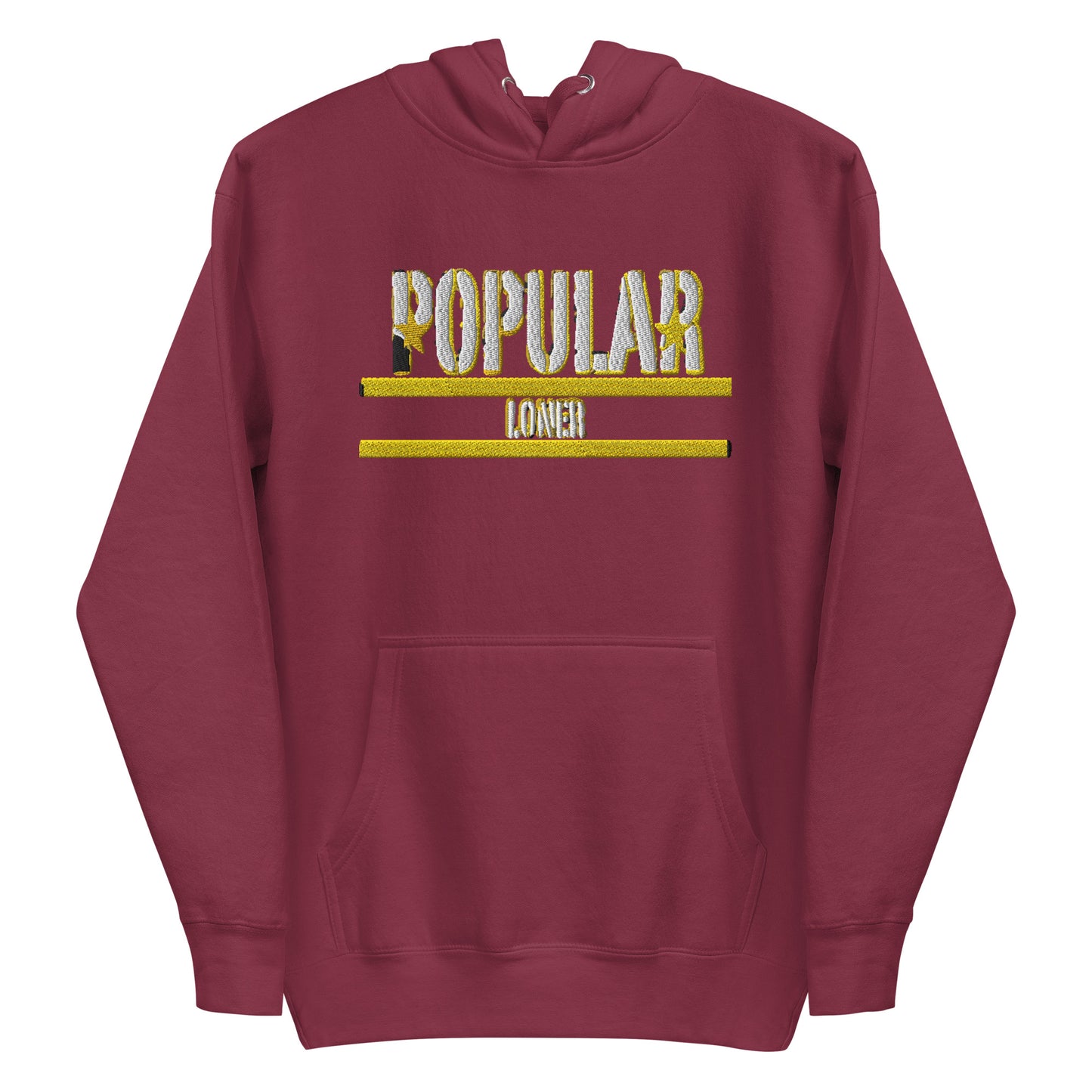 Popular Loner Embroidered Unisex Hoodie - Swag Spot Clothing Co