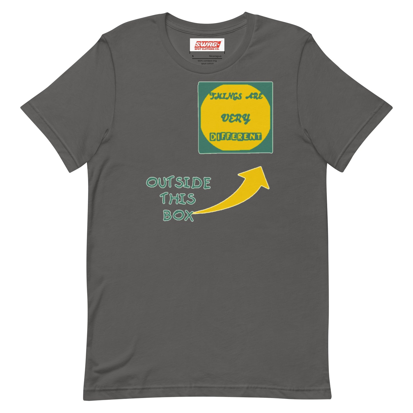 Outside The Box Green Unisex t-shirt - Swag Spot Clothing Co