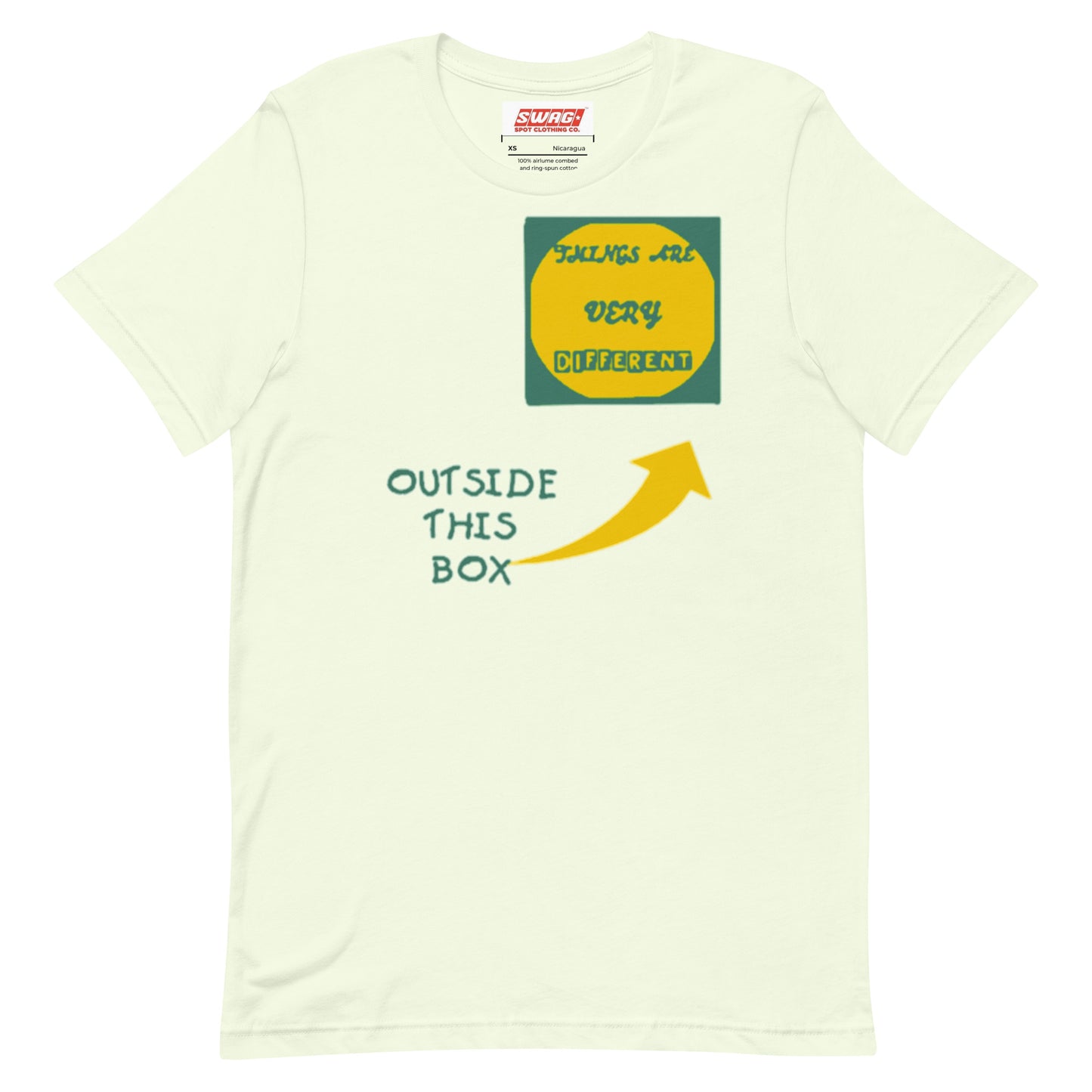 Outside The Box Green Unisex t-shirt - Swag Spot Clothing Co