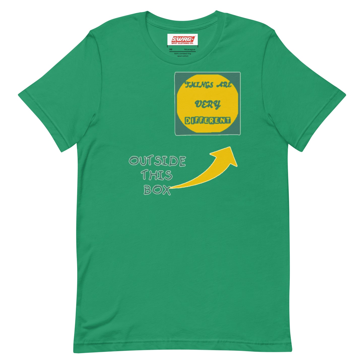 Outside The Box Green Unisex t-shirt - Swag Spot Clothing Co