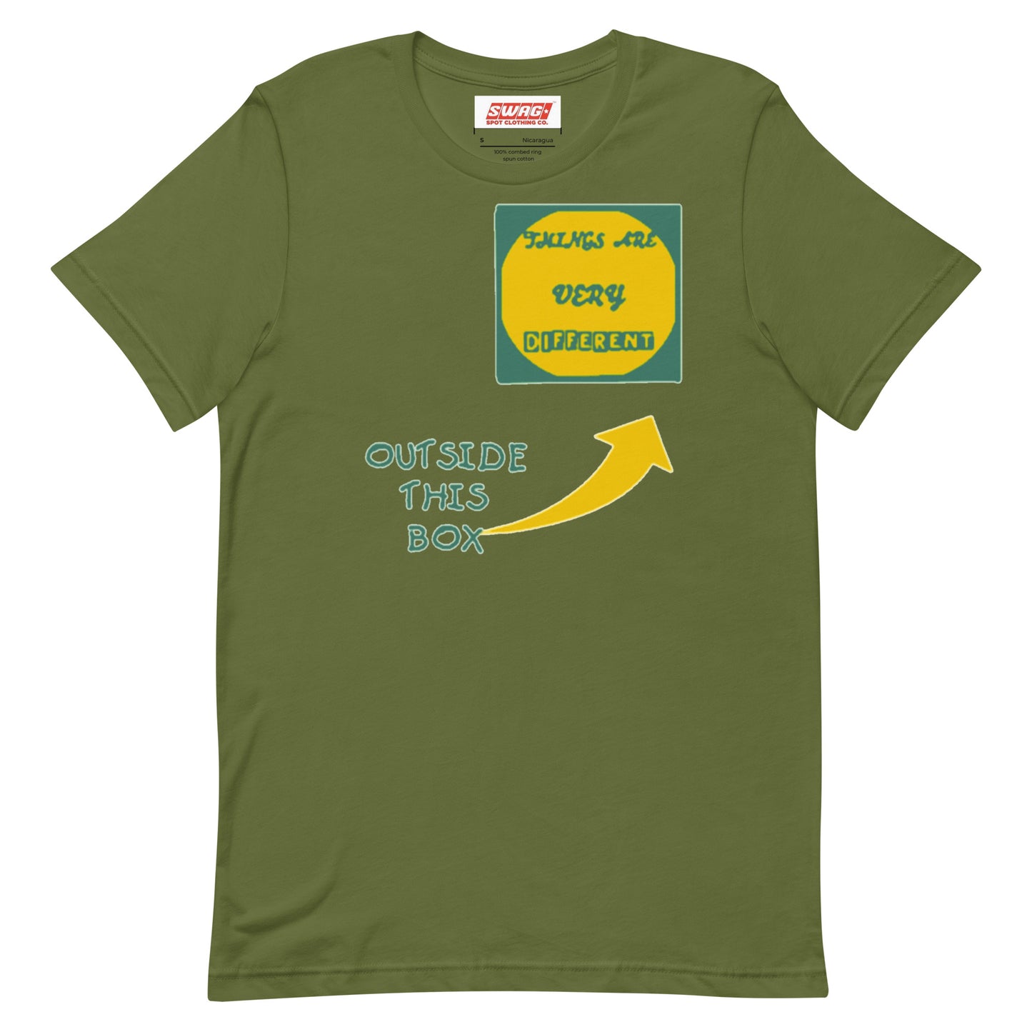 Outside The Box Green Unisex t-shirt - Swag Spot Clothing Co