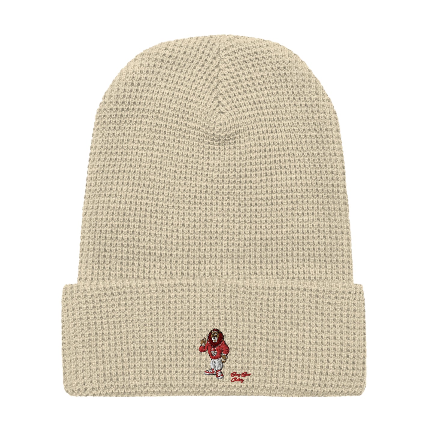 Swag Lion Embroidered Waffle beanie - Swag Spot Clothing Co