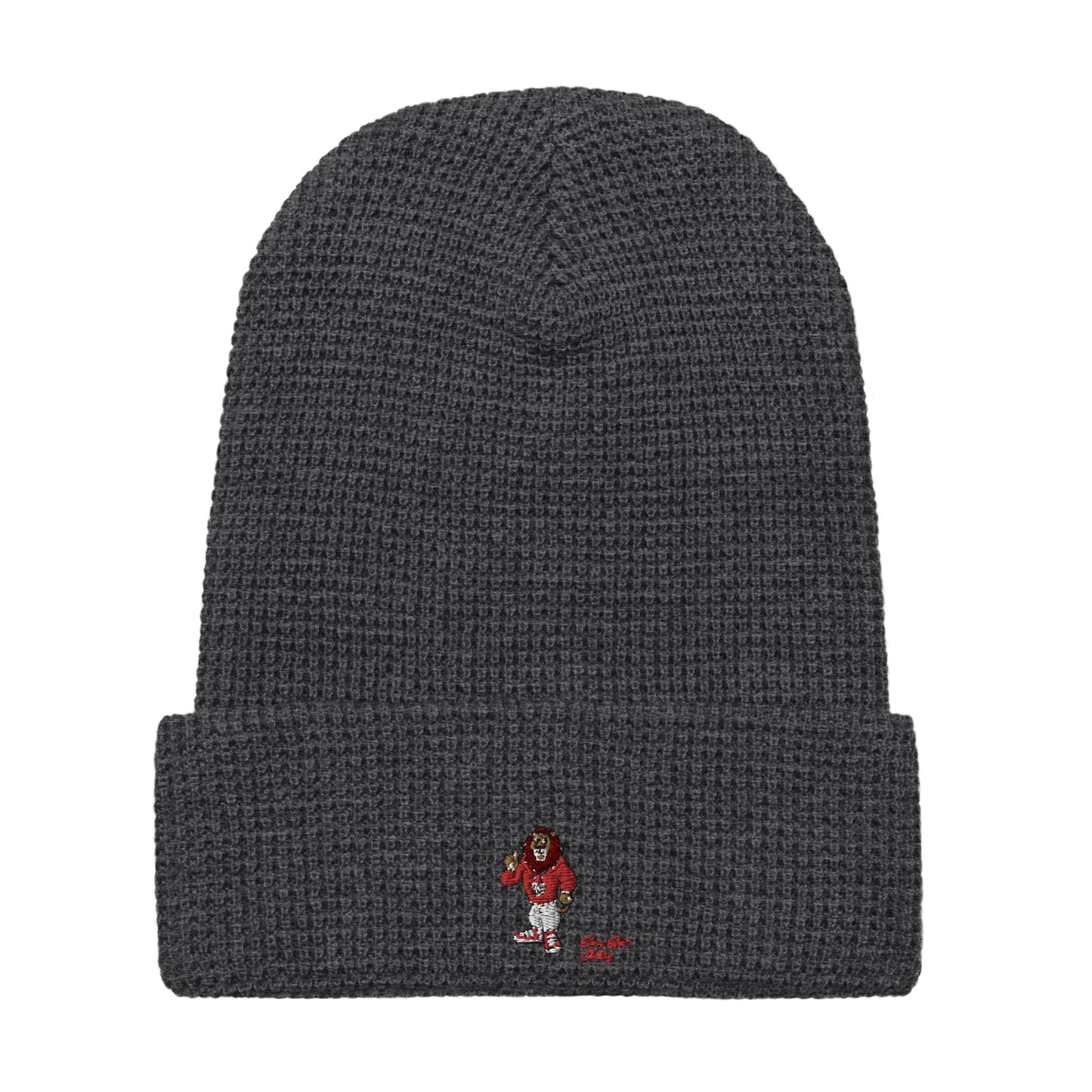 Swag Lion Embroidered Waffle beanie - Swag Spot Clothing Co