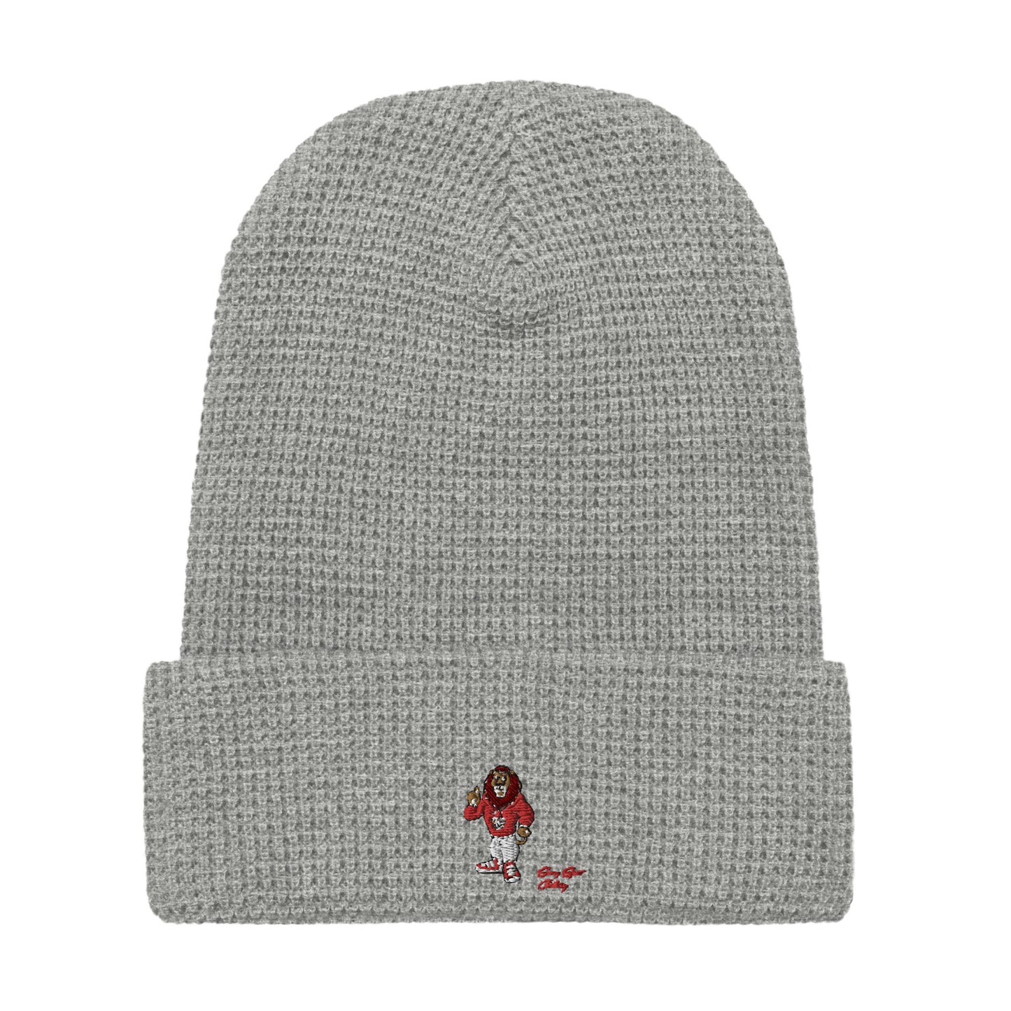 Swag Lion Embroidered Waffle beanie - Swag Spot Clothing Co