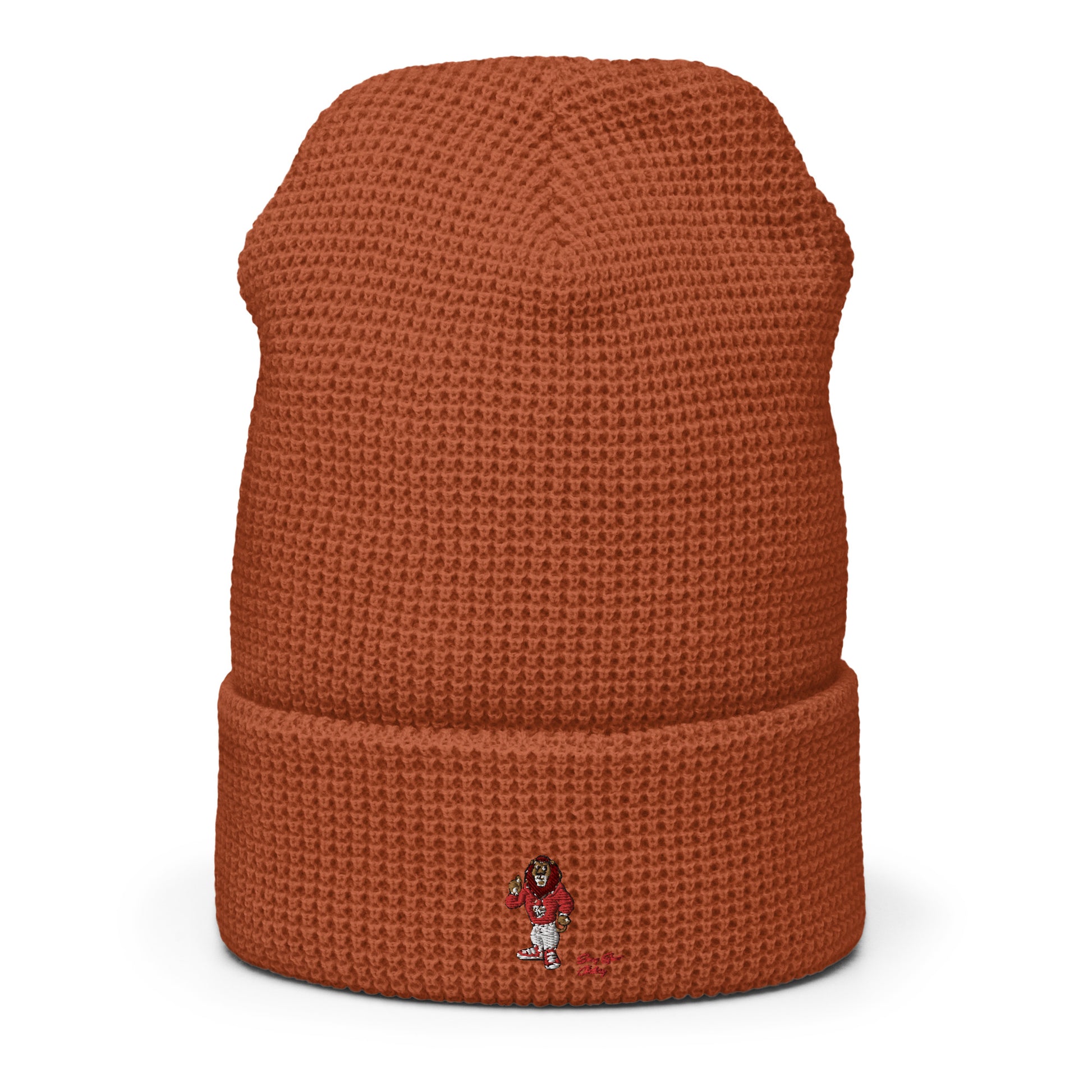 Swag Lion Embroidered Waffle beanie - Swag Spot Clothing Co