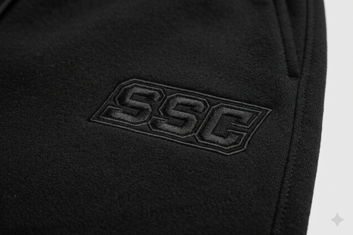 SSC CORE Black Tech Suit premium streetwear set in 330 GSM tech fleece