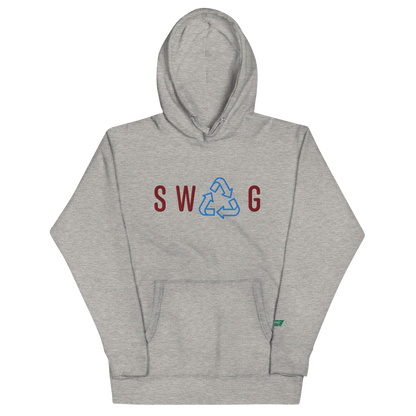 Gray SSC Recycled Logo Embroidered Sweatsuit – Carbon Grey, front view.