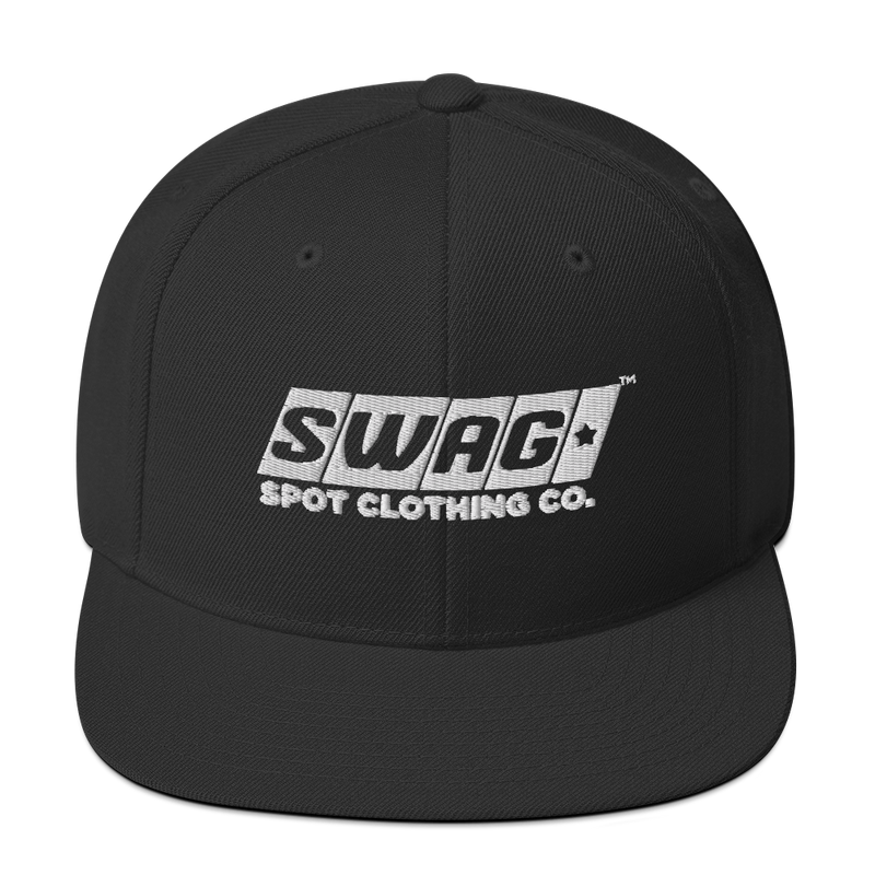 Swag Spot White Logo Snapback Hat