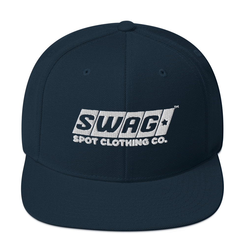 Swag Spot White Logo Snapback Hat