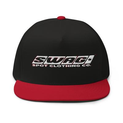 Swag Spot Classic Logo White Embroidered Snapback Cap