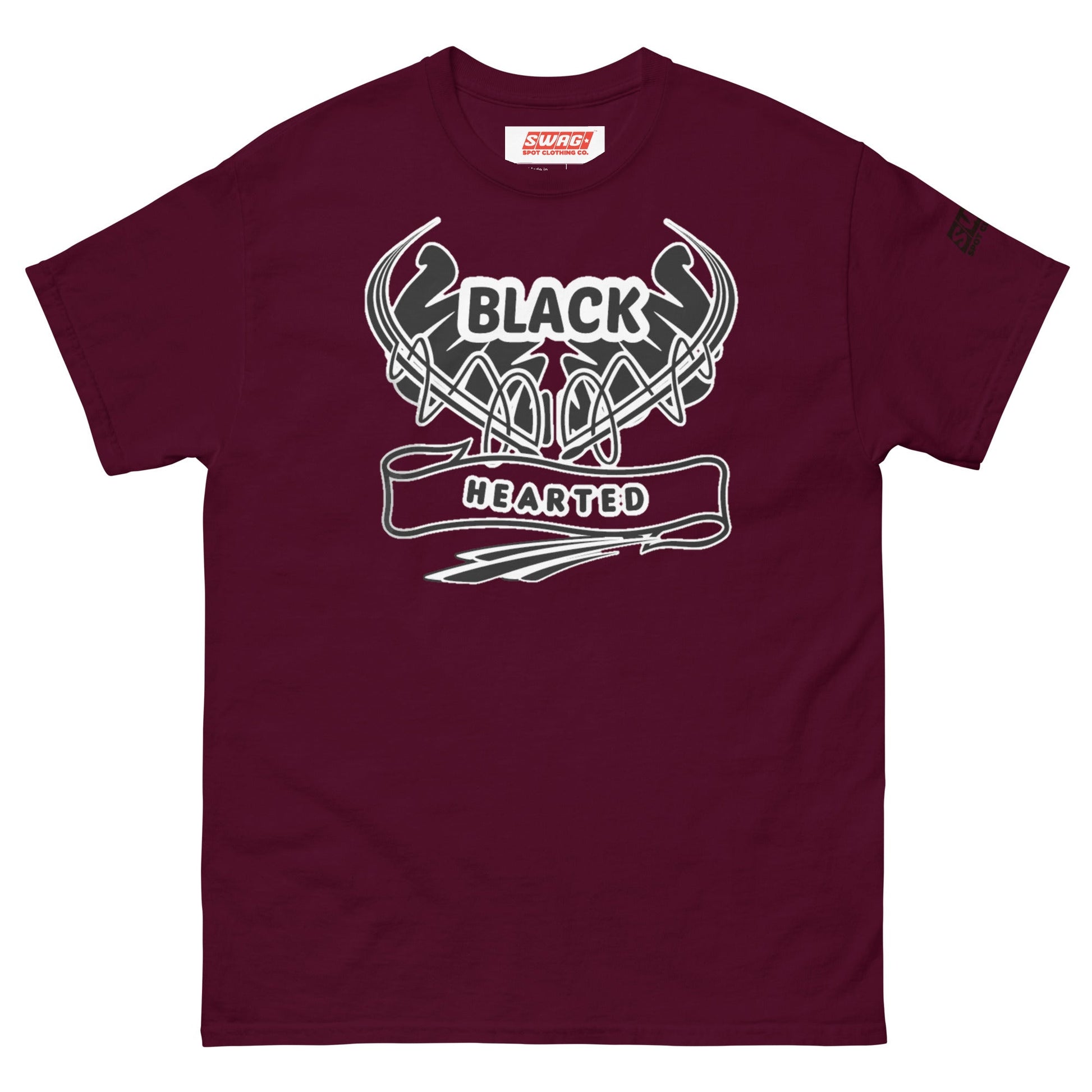 Black Hearted Unisex T-Shirt - Swag Spot Clothing Co