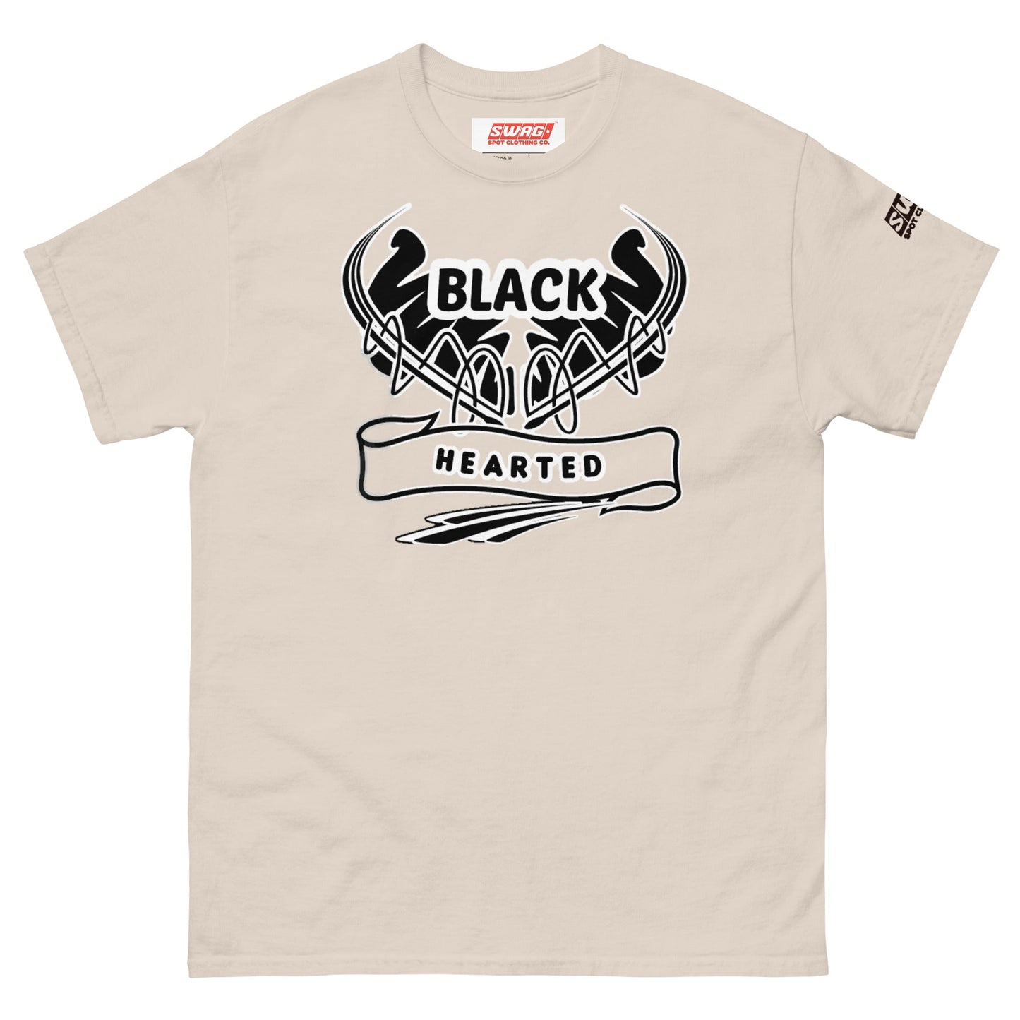 Black Hearted Unisex T-Shirt - Swag Spot Clothing Co