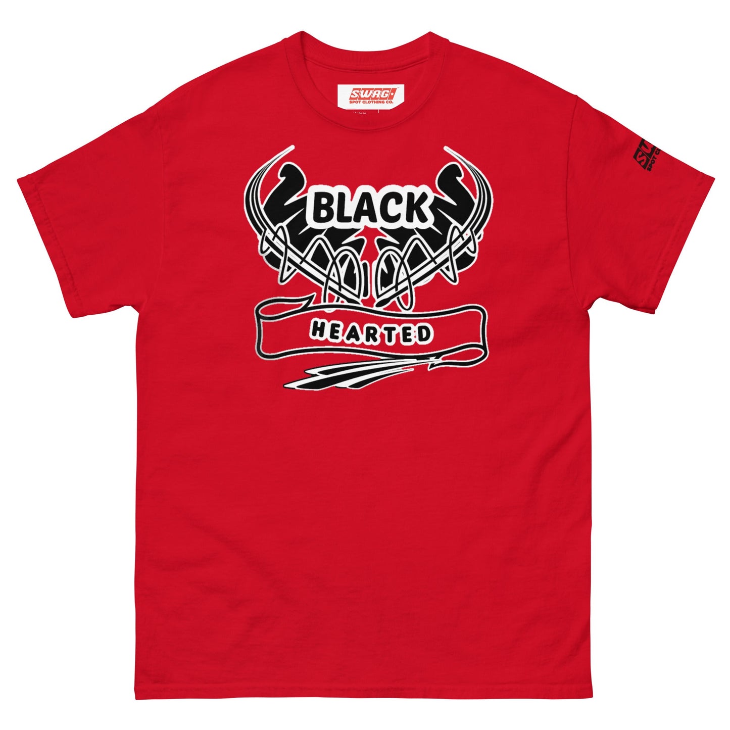 Black Hearted Unisex T-Shirt - Swag Spot Clothing Co