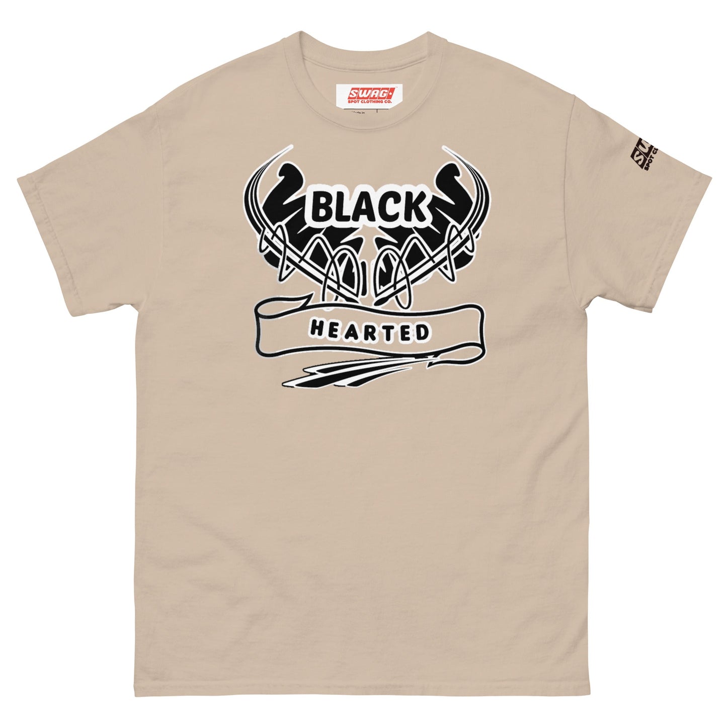Black Hearted Unisex T-Shirt - Swag Spot Clothing Co
