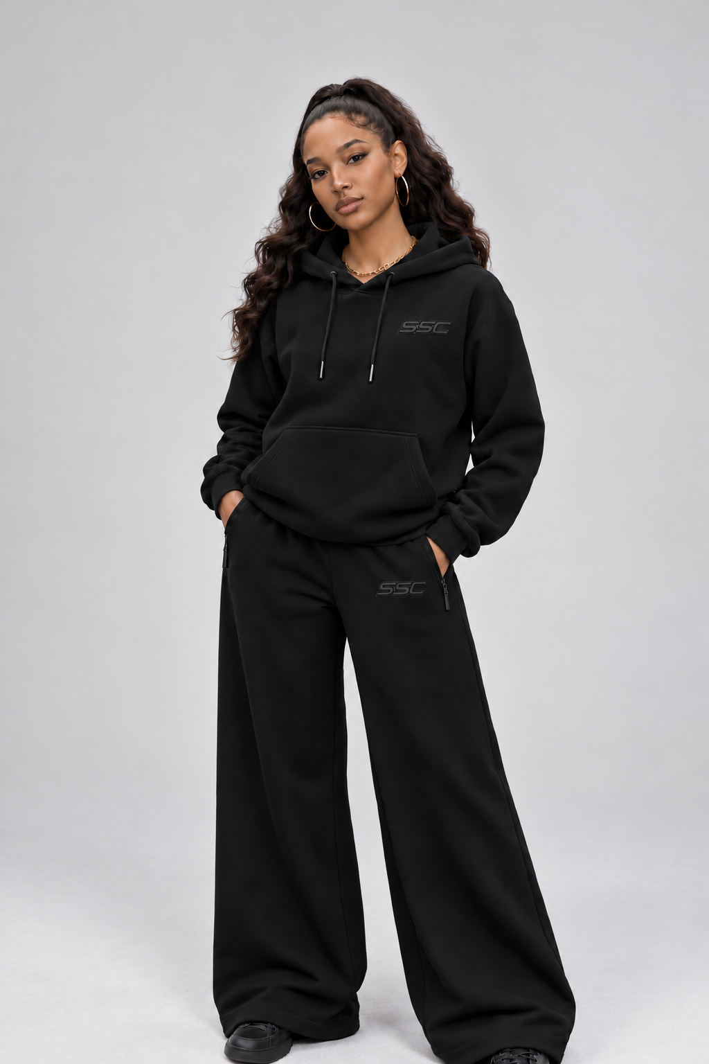 SSC CORTEX Women’s Wide-Leg Sweatsuit on a neutral studio background
