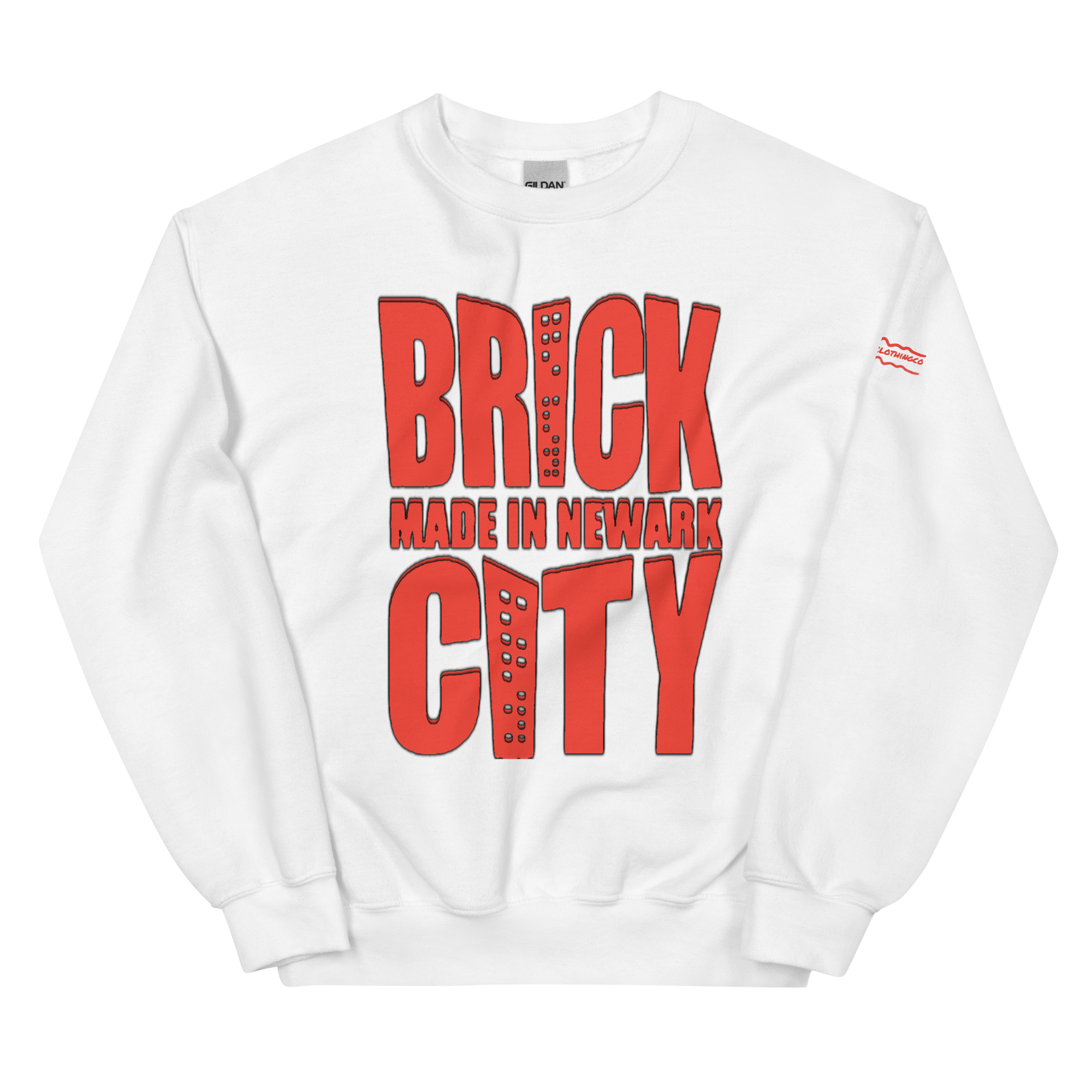 Brick City Made Red Print Unisex Sweatshirt