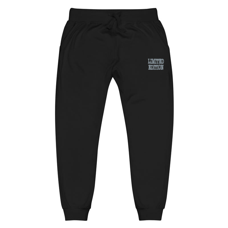 Limited Edition Gray Embroidered Unisex fleece sweatpants