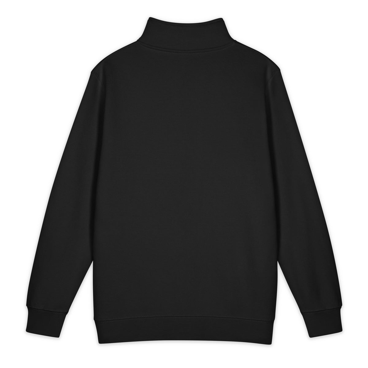 Back view of SSC Signature Black / Red Quarter-Zip Sweatshirt with a clean back