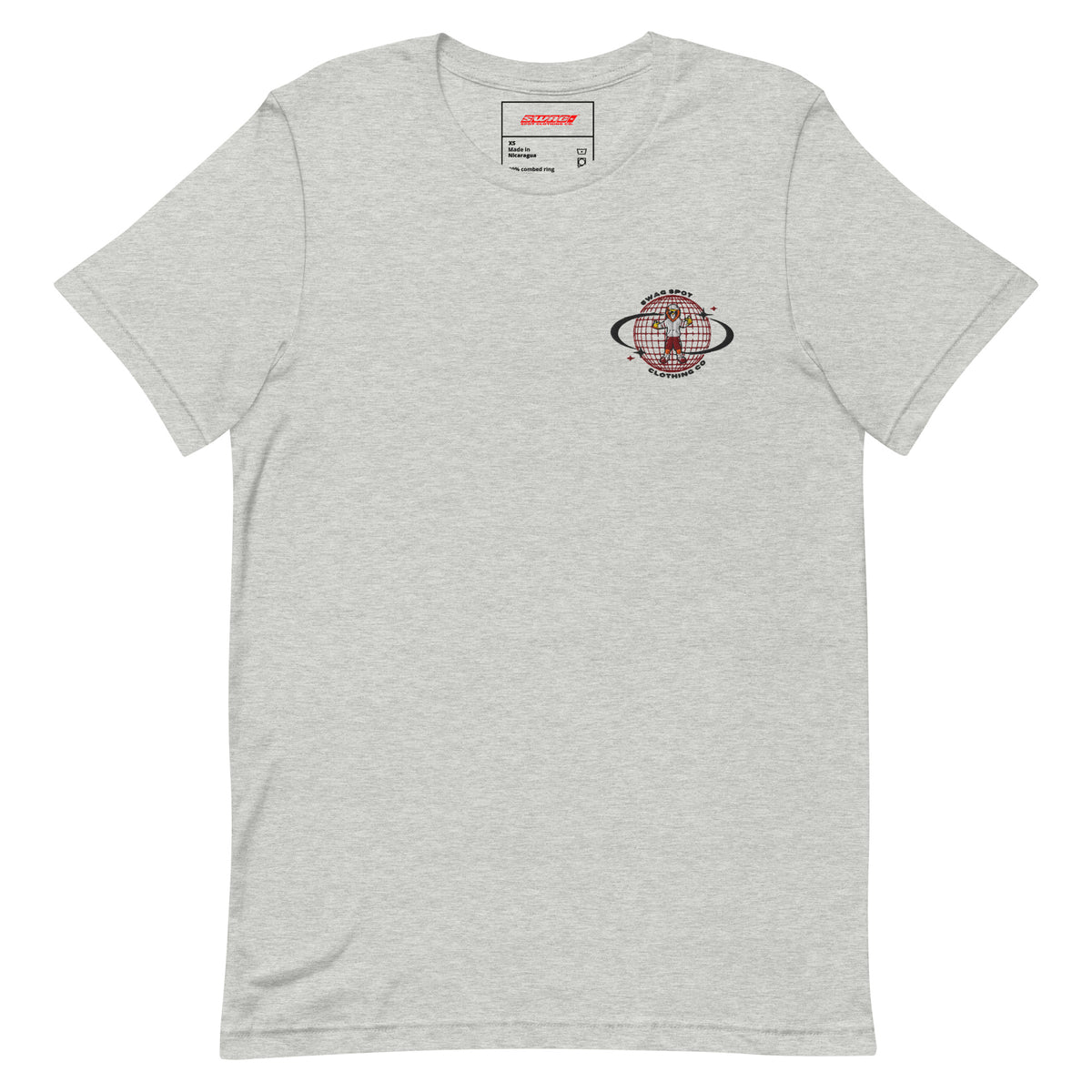 Gray SSC Galactic Swag Graphic T-Shirt, front view.