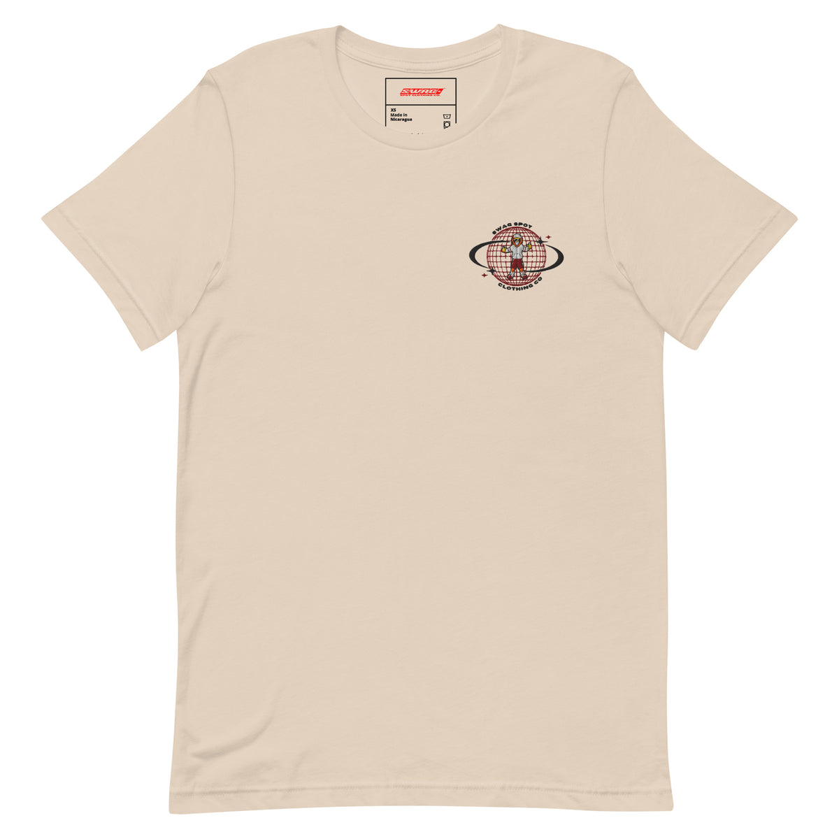 Beige SSC Galactic Swag Graphic T-Shirt, front view.