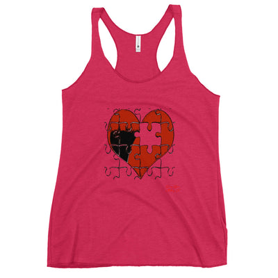 Pieces of Me Red Women's Racerback Tank - Swag Spot Clothing Co