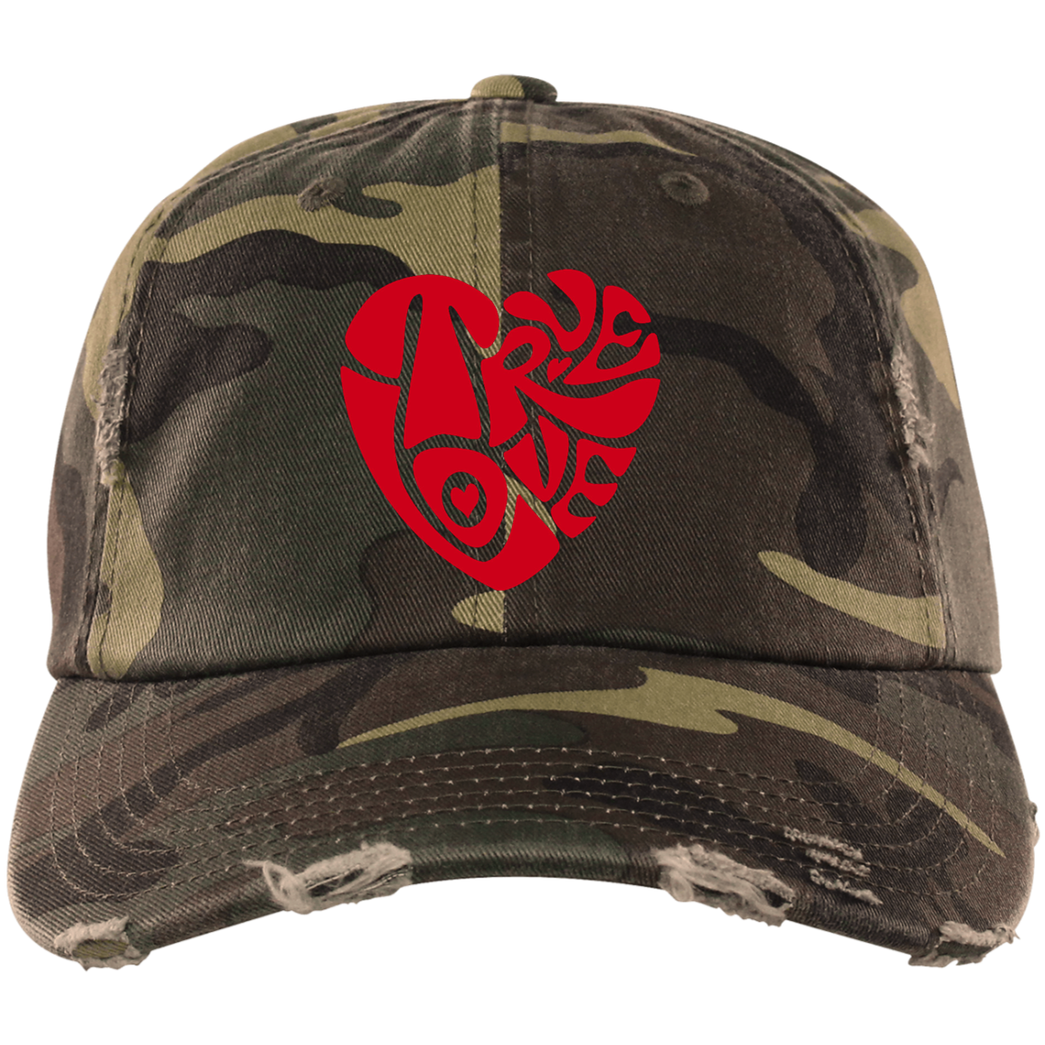 TRUE LOVE by Wisam Embroidered Distressed Dad Cap - Swag Spot Clothing Co