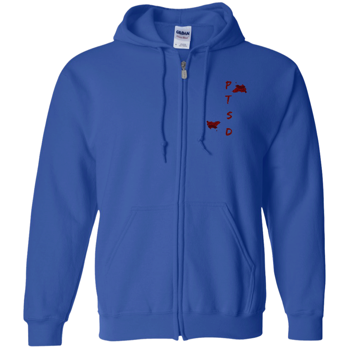 PTSD by Wisam UNISEX EMBROIDERED Zip Up Hoodie - Swag Spot Clothing Co