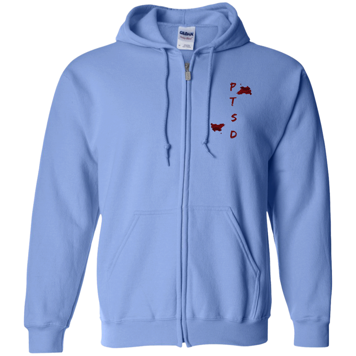 PTSD by Wisam UNISEX EMBROIDERED Zip Up Hoodie - Swag Spot Clothing Co