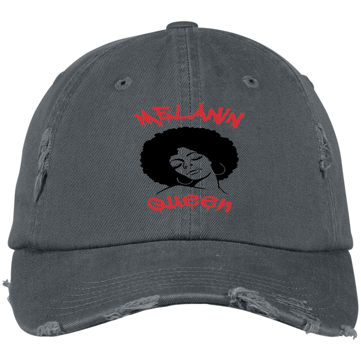 MELANIN QUEEN by Wisam embroidered Distressed Dad Cap - Swag Spot Clothing Co